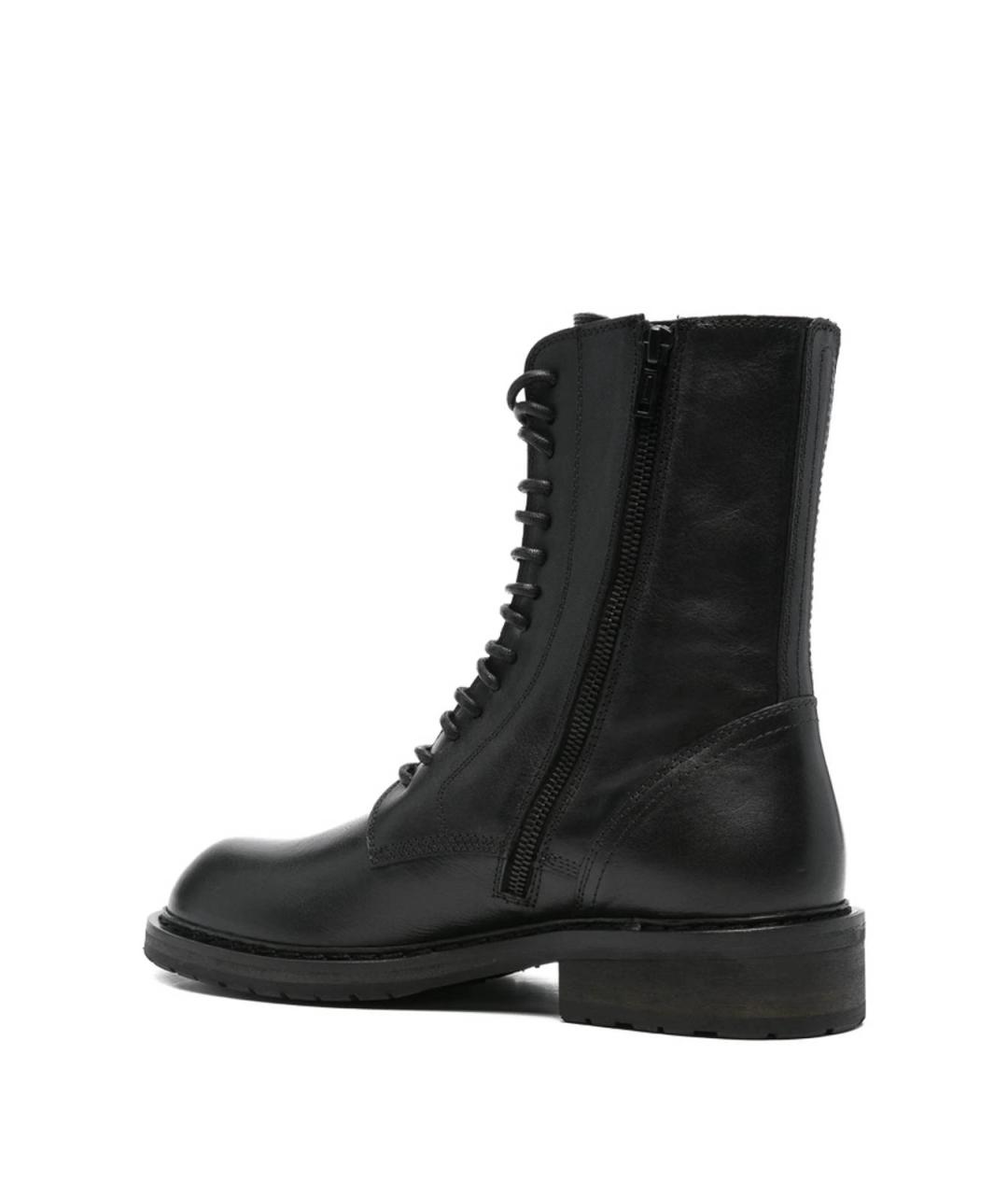 ANN DEMEULEMEESTER Черные кожаные ботинки, фото 2