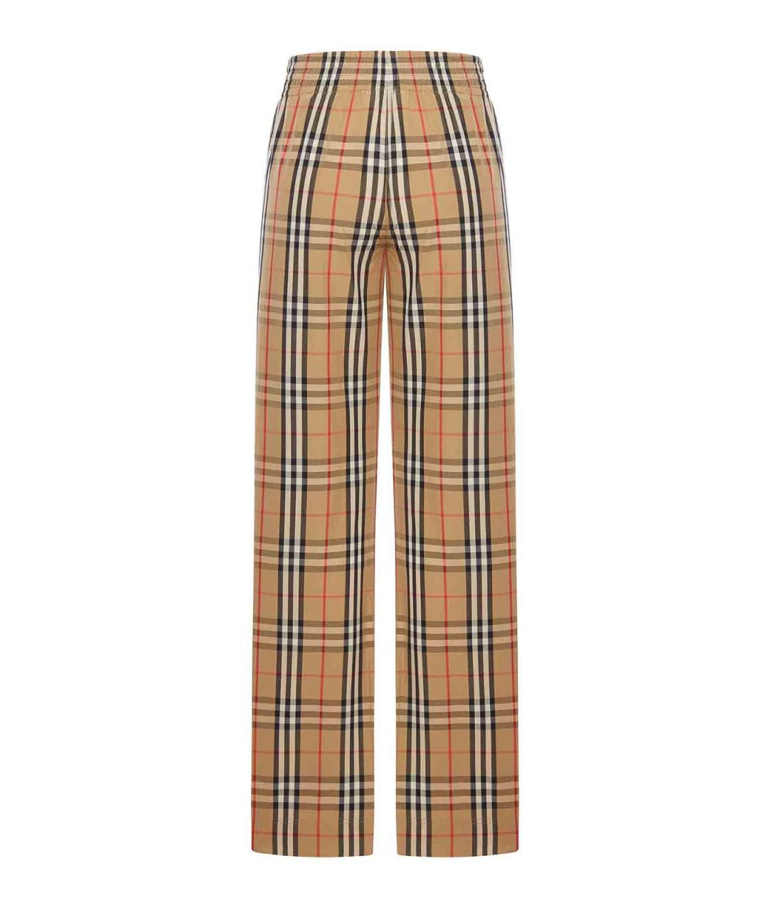 BURBERRY Мульти хлопковые брюки широкие, фото 2