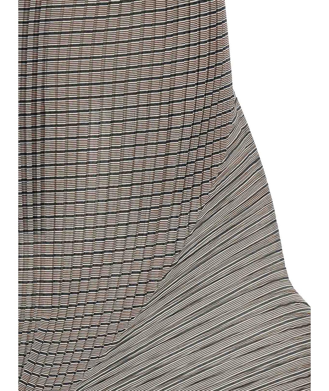 ISSEY MIYAKE Коричневая полиэстеровая юбка макси, фото 3