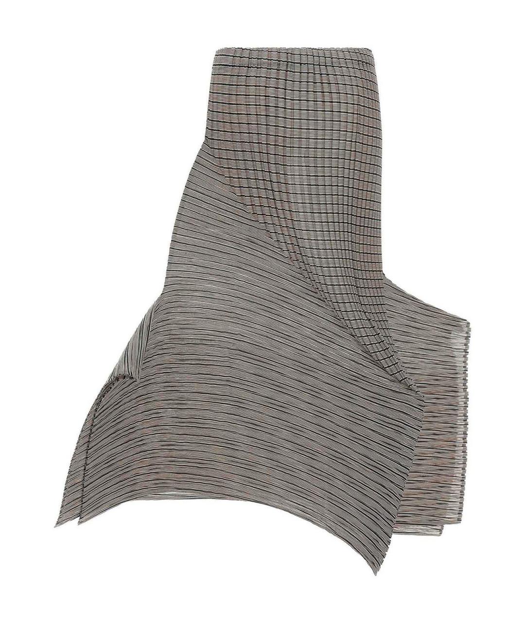 ISSEY MIYAKE Коричневая полиэстеровая юбка макси, фото 2