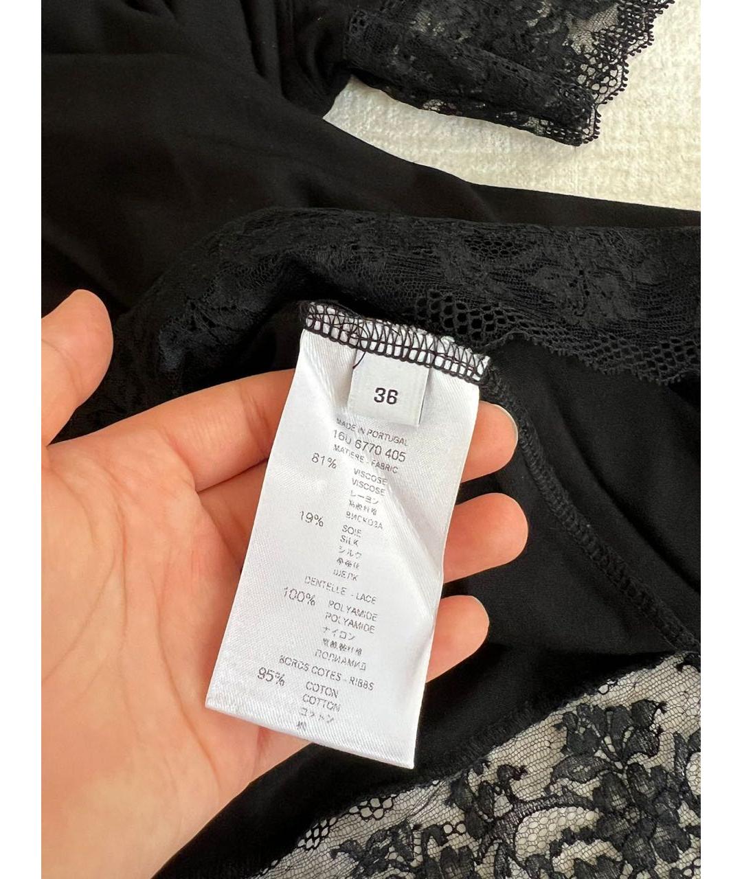 GIVENCHY Черная вискозная футболка, фото 4