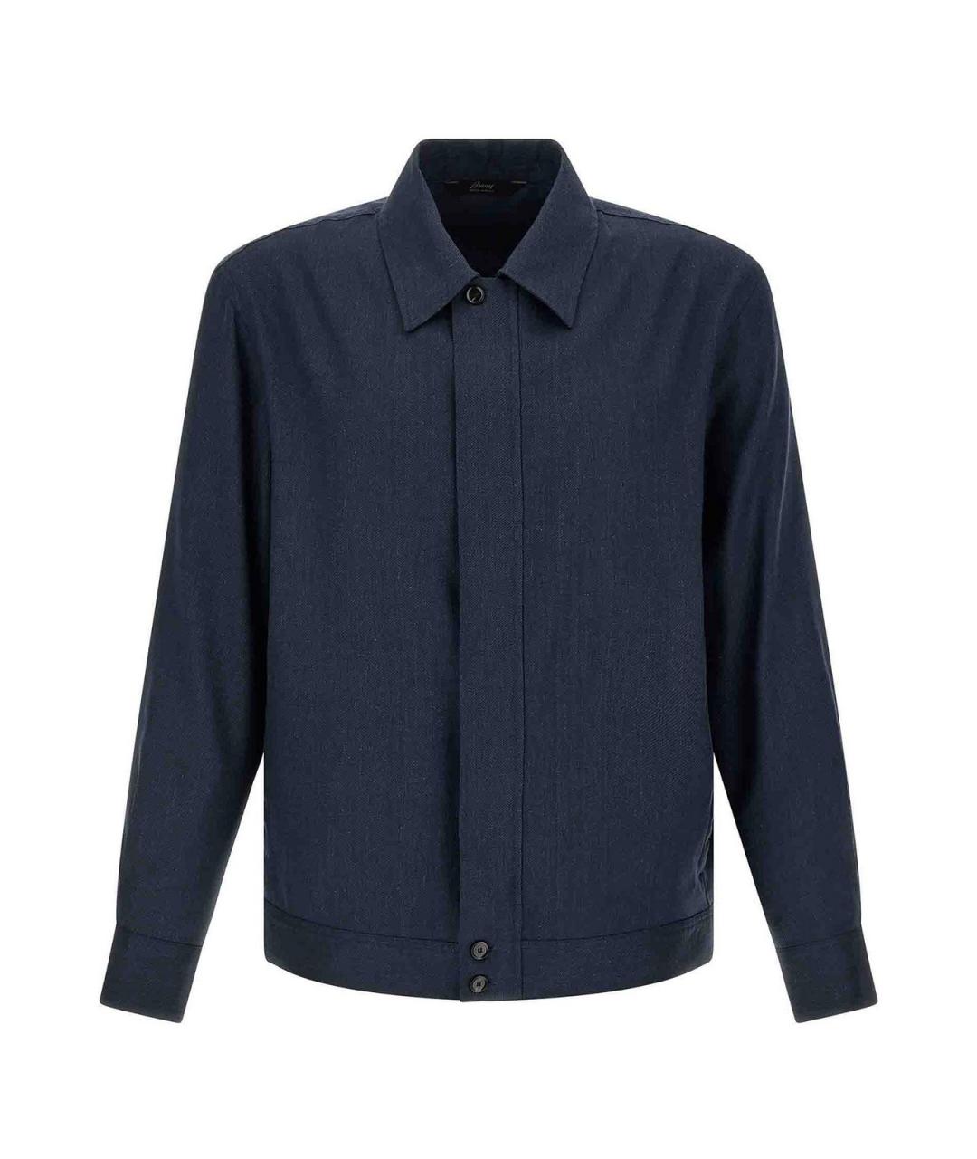 BRIONI Синяя шерстяная куртка, фото 1