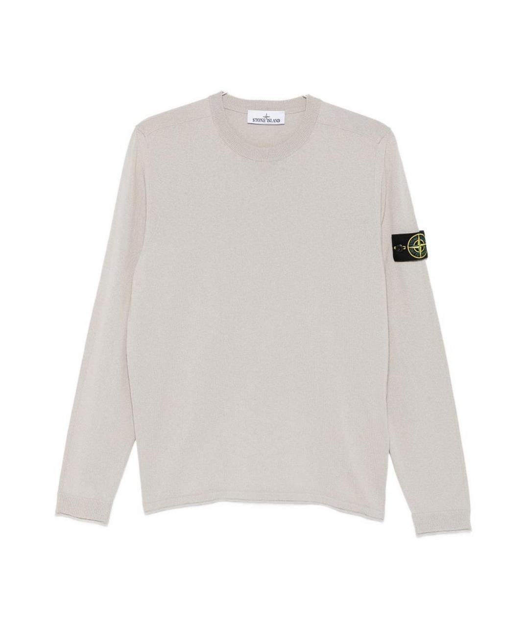 STONE ISLAND Серый хлопковый джемпер / свитер, фото 1