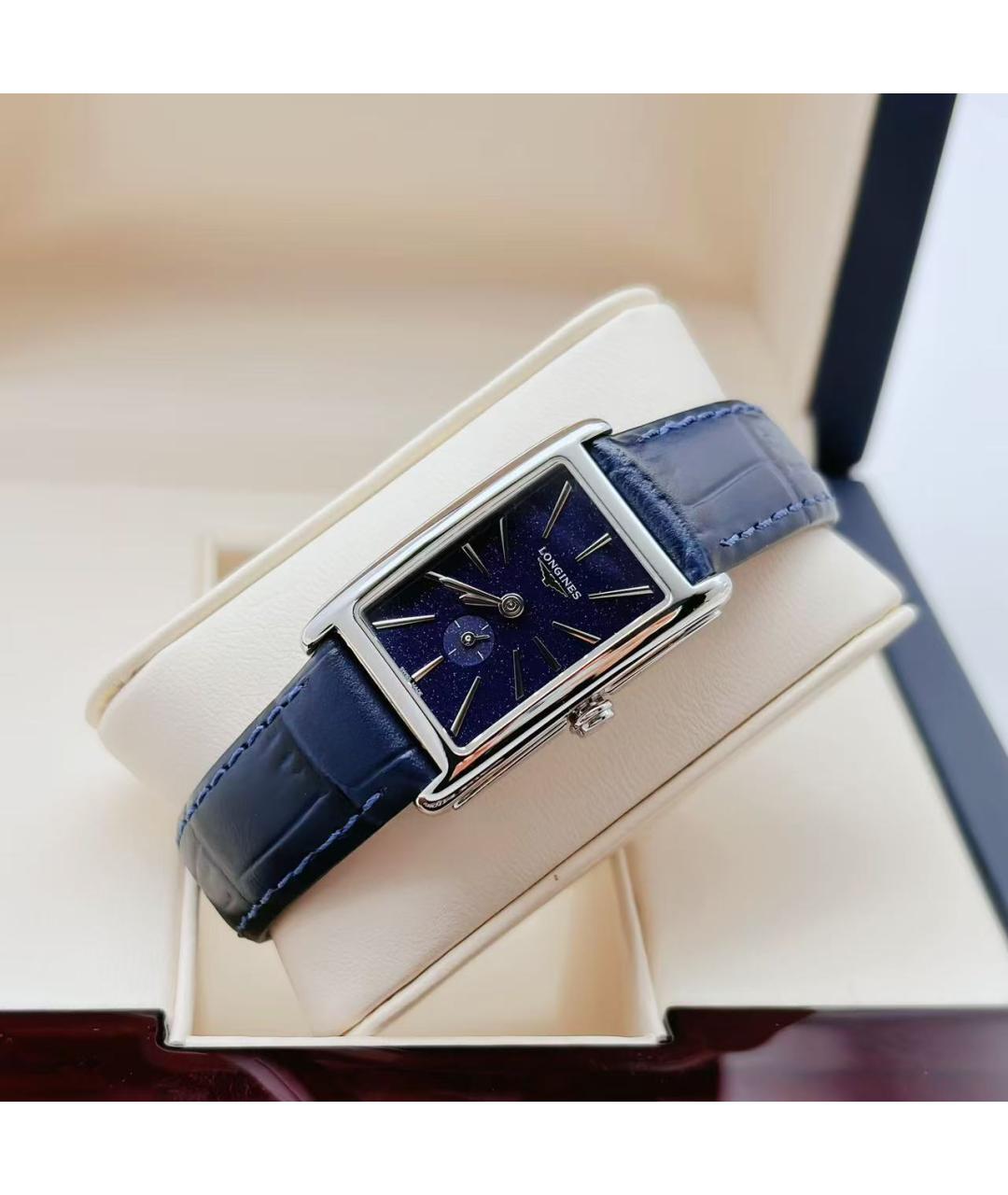 LONGINES Синие стальные часы, фото 4