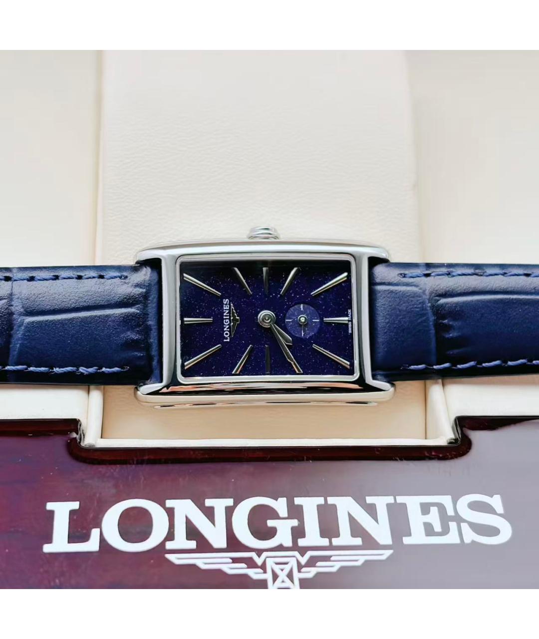 LONGINES Синие стальные часы, фото 5