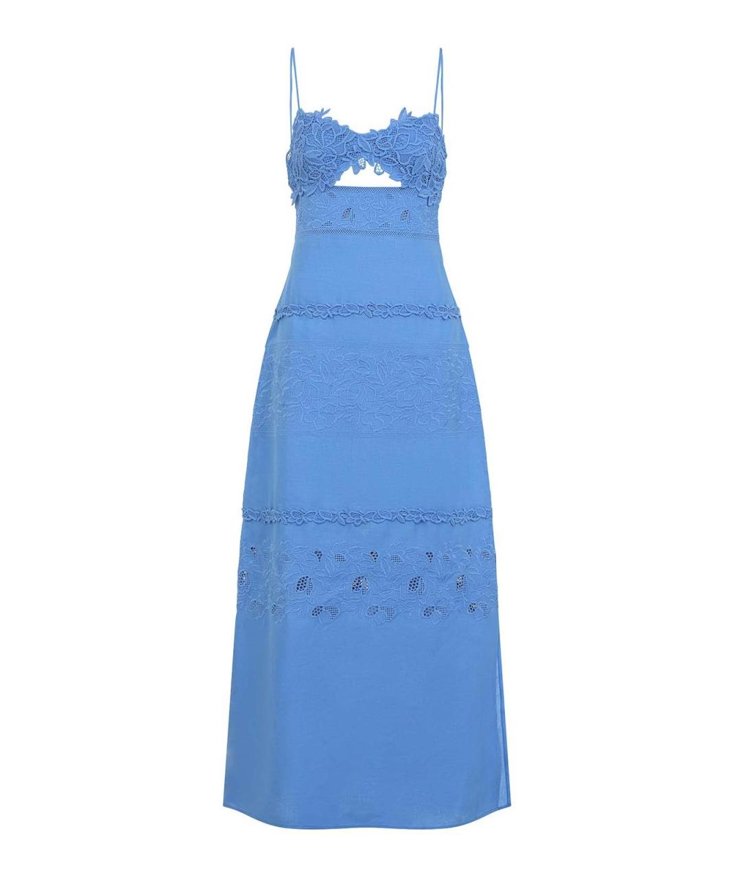 ERMANNO SCERVINO Голубое хлопковое повседневное платье, фото 1