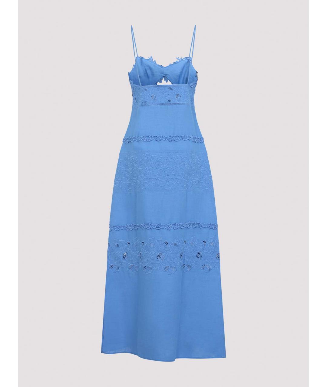 ERMANNO SCERVINO Голубое хлопковое повседневное платье, фото 2