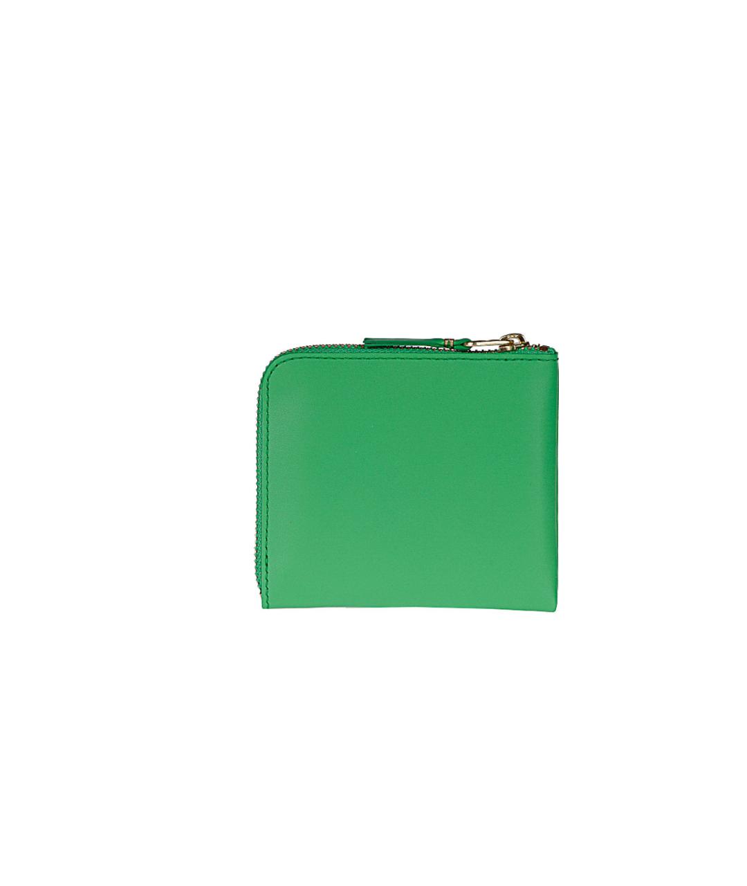 COMME DES GARÇONS WALLET Зеленый кожаный кошелек, фото 3