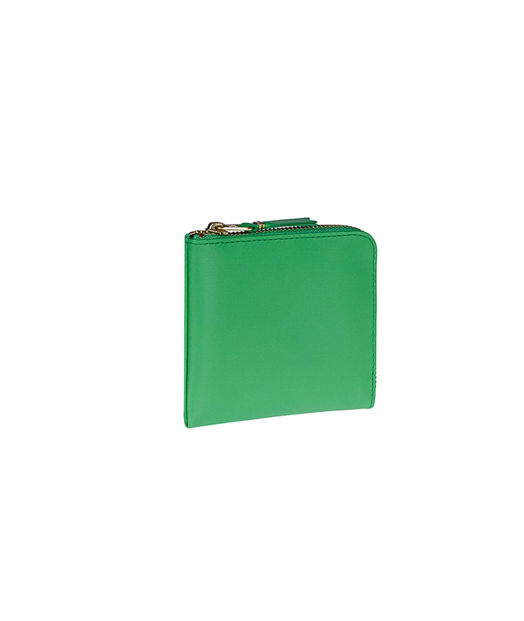 COMME DES GARÇONS WALLET Зеленый кожаный кошелек, фото 2