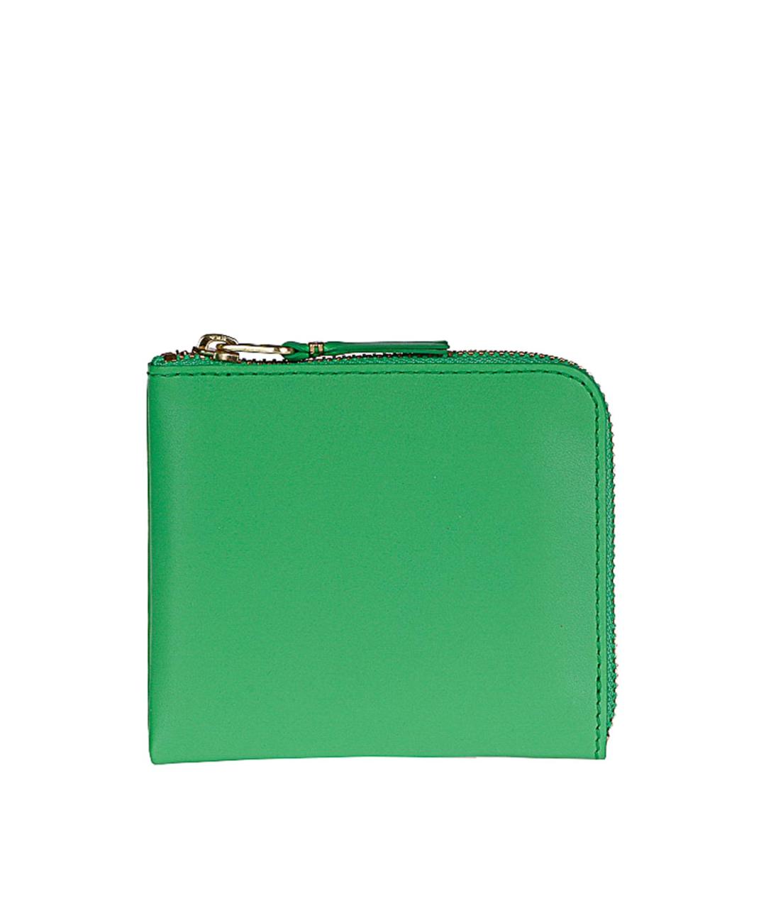 COMME DES GARÇONS WALLET Зеленый кожаный кошелек, фото 1