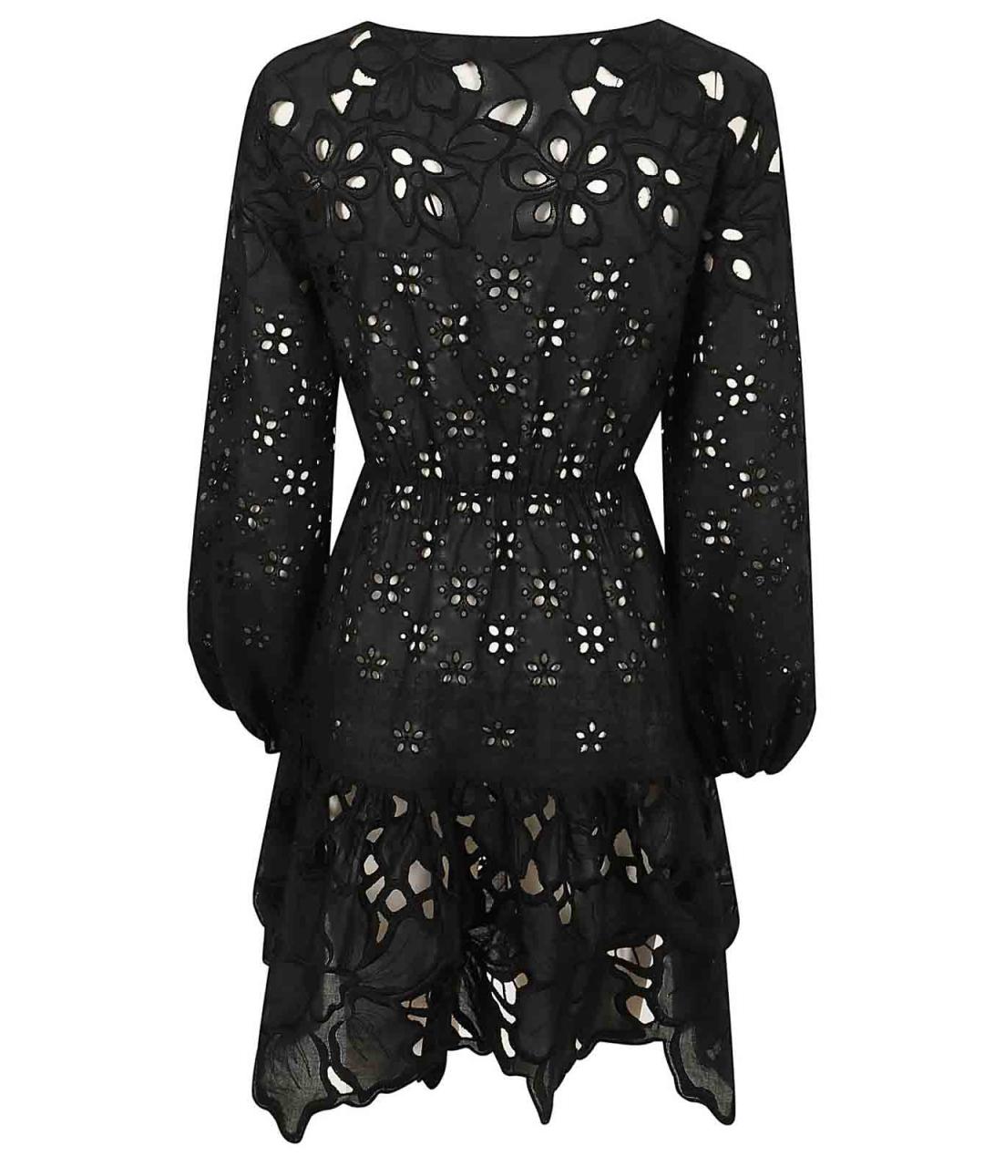 ERMANNO SCERVINO Черное хлопковое повседневное платье, фото 3