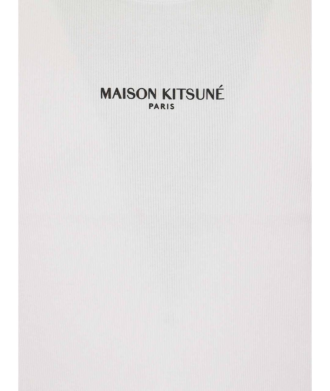 MAISON KITSUNE Белая хлопковая майка, фото 2