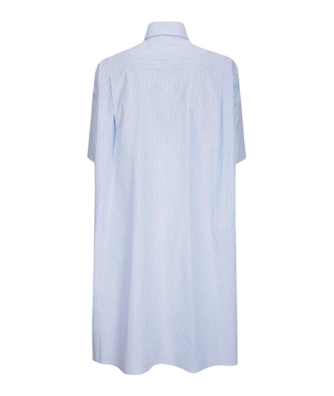 MM6 MAISON MARGIELA Голубое хлопковое повседневное платье, фото 2
