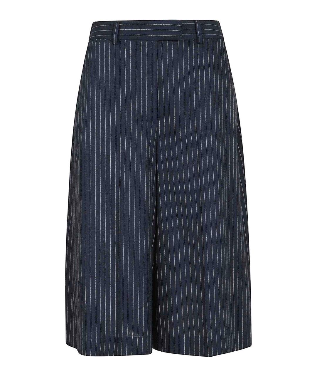 LARDINI Синие льняные шорты, фото 1