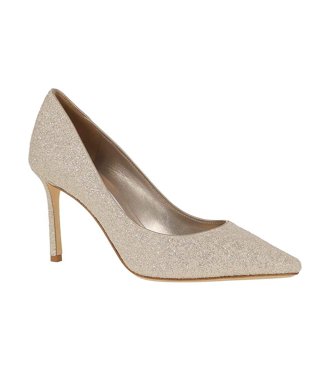 JIMMY CHOO Золотые кожаные туфли, фото 2