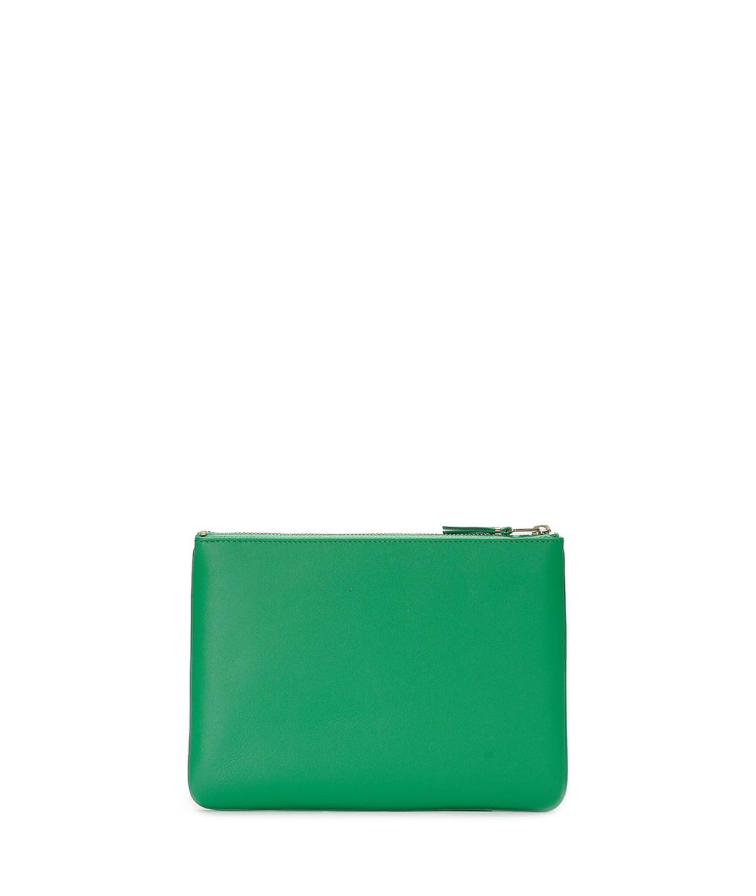 COMME DES GARÇONS WALLET Зеленый кожаный кошелек, фото 2