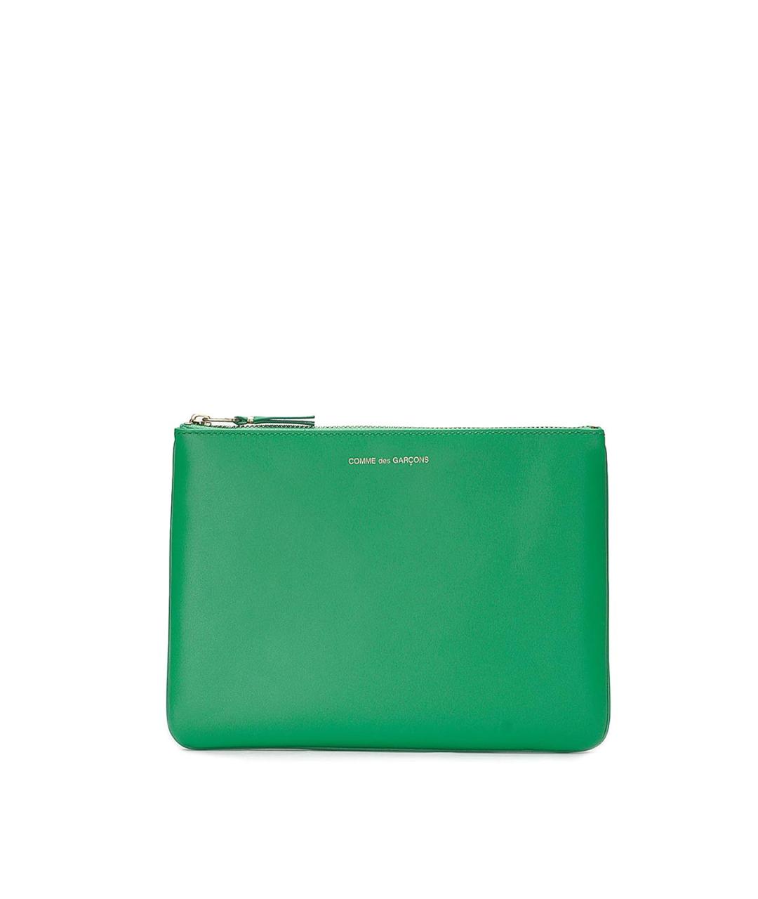 COMME DES GARÇONS WALLET Зеленый кожаный кошелек, фото 1