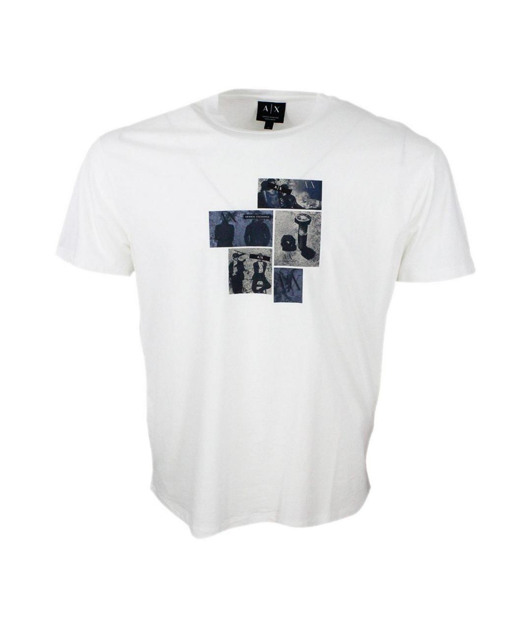 ARMANI EXCHANGE Белая хлопковая футболка, фото 1