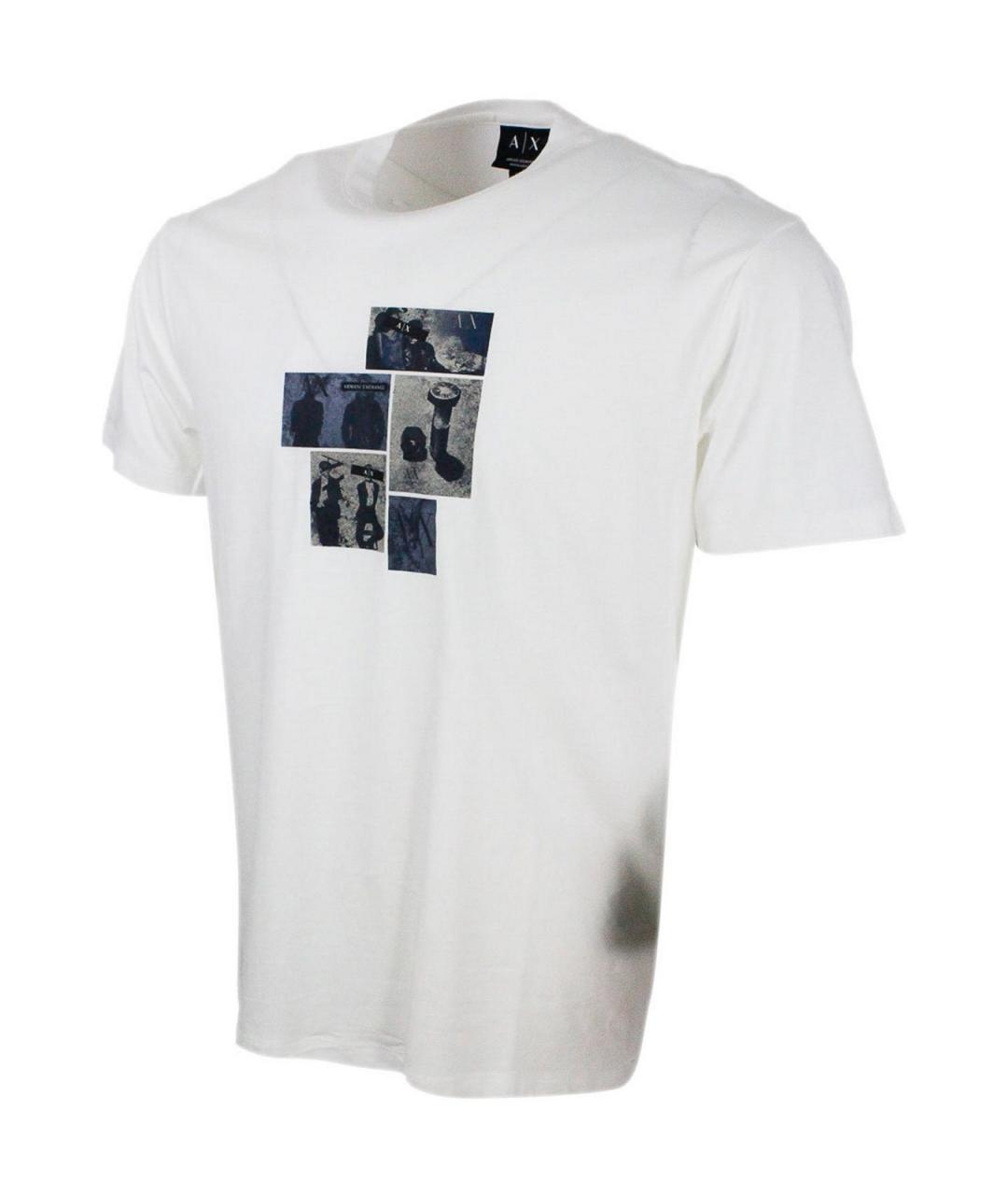 ARMANI EXCHANGE Белая хлопковая футболка, фото 2
