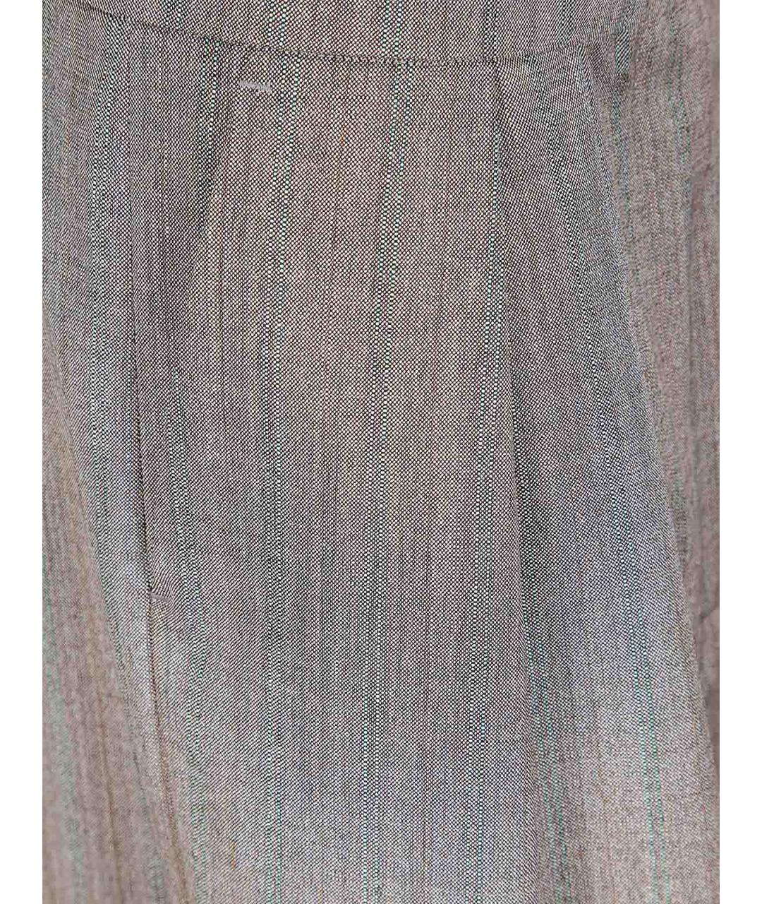 DRIES VAN NOTEN Серые шерстяные прямые брюки, фото 3