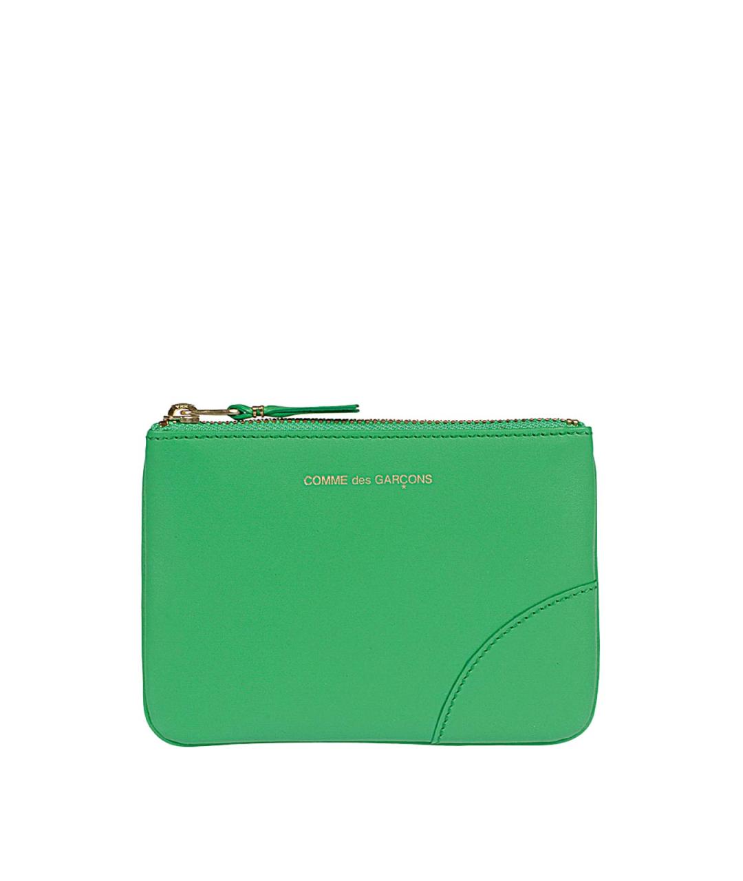 COMME DES GARÇONS WALLET Зеленый кожаный кошелек, фото 1