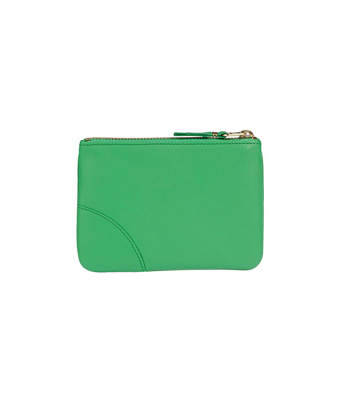 COMME DES GARÇONS WALLET Зеленый кожаный кошелек, фото 3