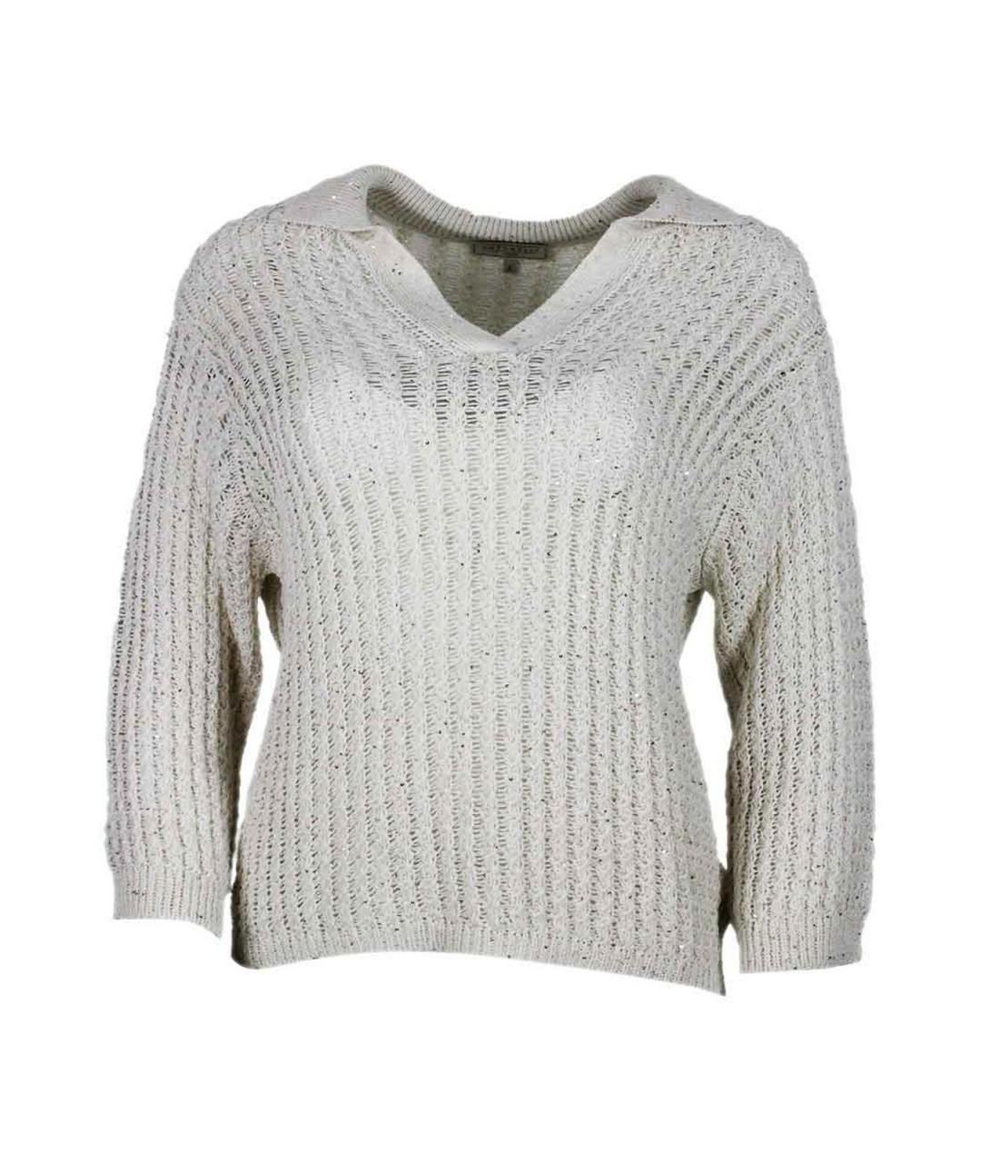 ANTONELLI FIRENZE Белый хлопковый джемпер / свитер, фото 1