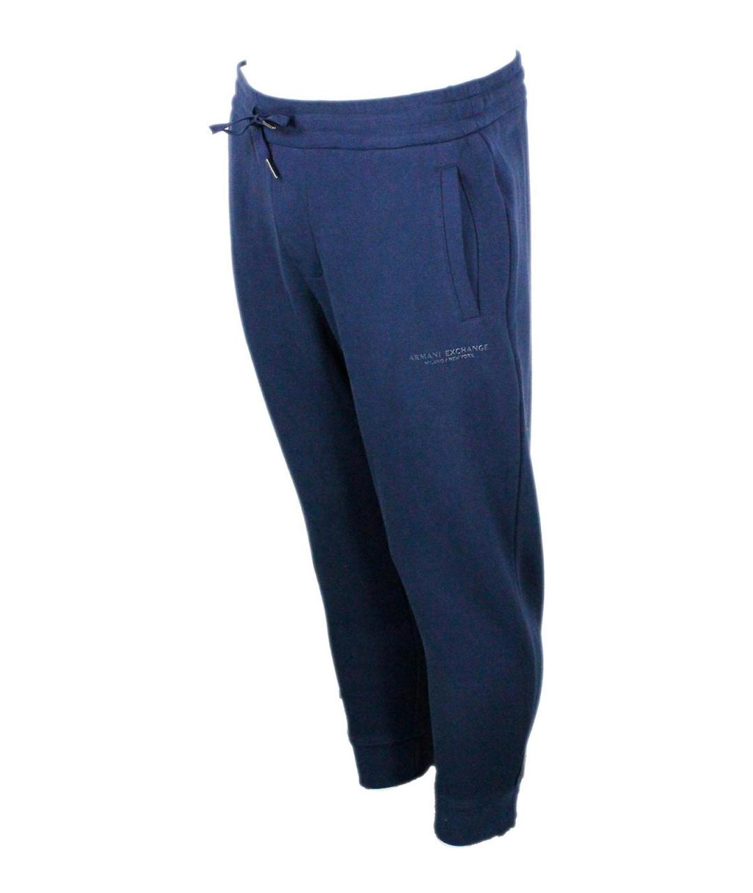 ARMANI EXCHANGE Синие хлопковые повседневные брюки, фото 2