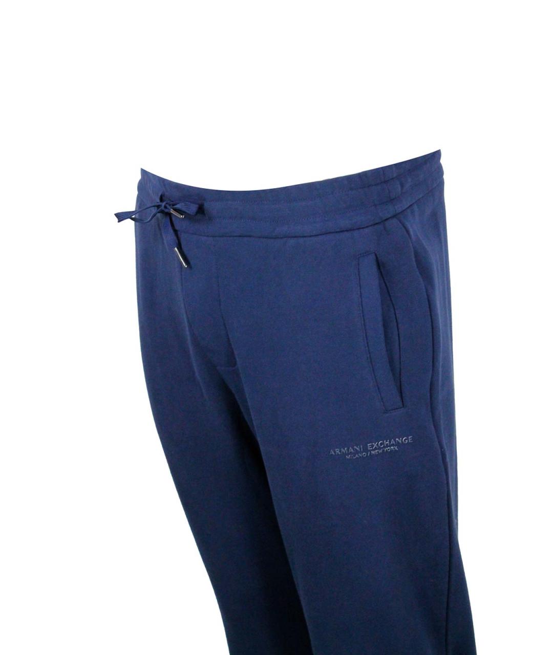 ARMANI EXCHANGE Синие хлопковые повседневные брюки, фото 4