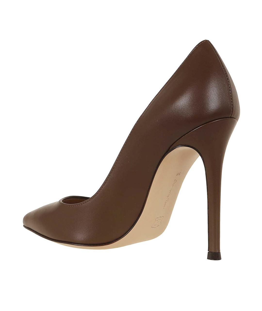 GIANVITO ROSSI Коричневые кожаные туфли, фото 3
