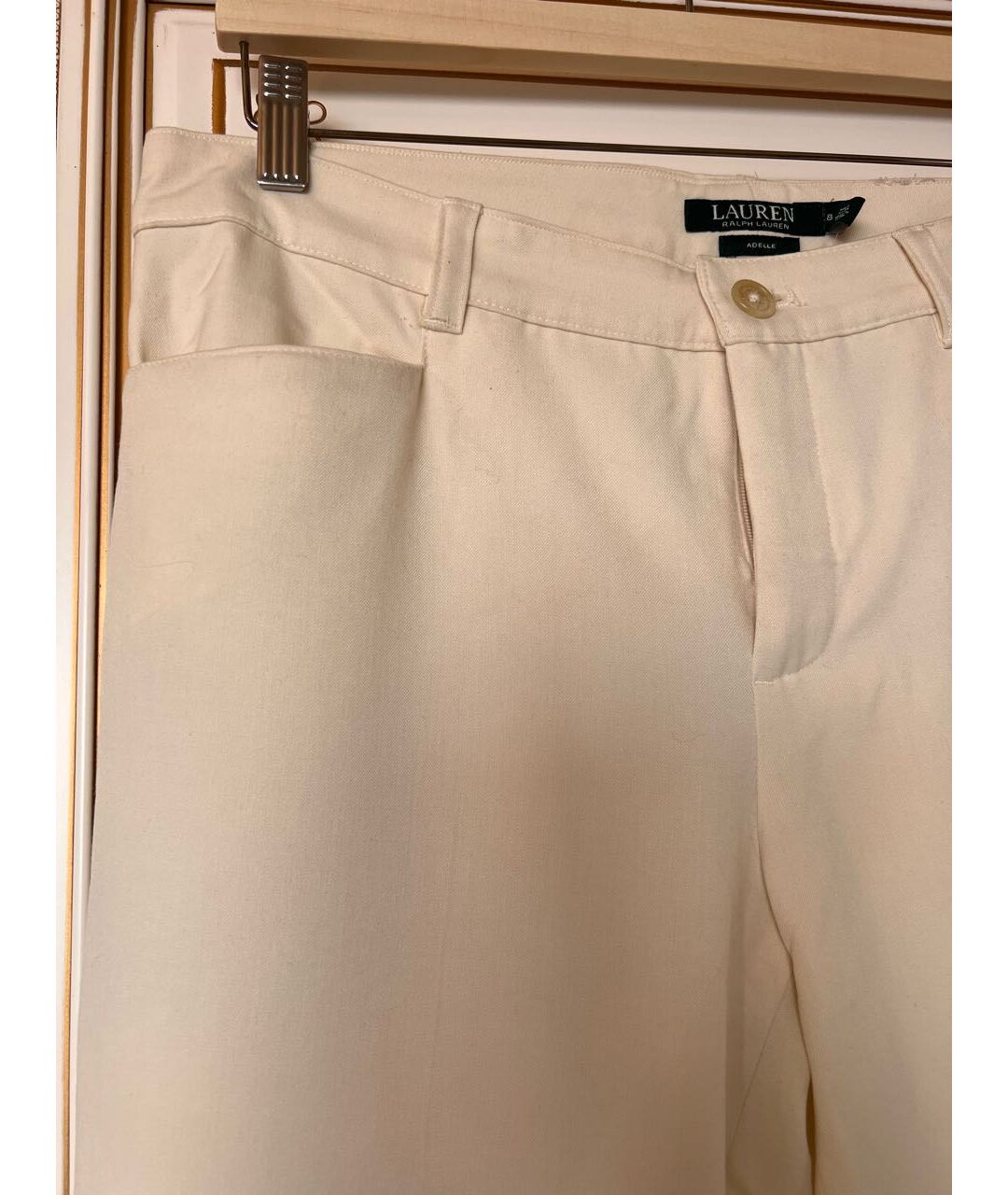 POLO RALPH LAUREN Белые классические брюки, фото 3