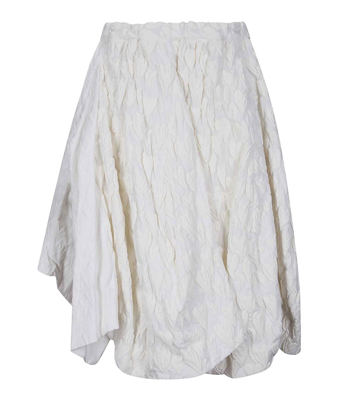COMME DES GARÇONS Белая хлопковая юбка миди, фото 1