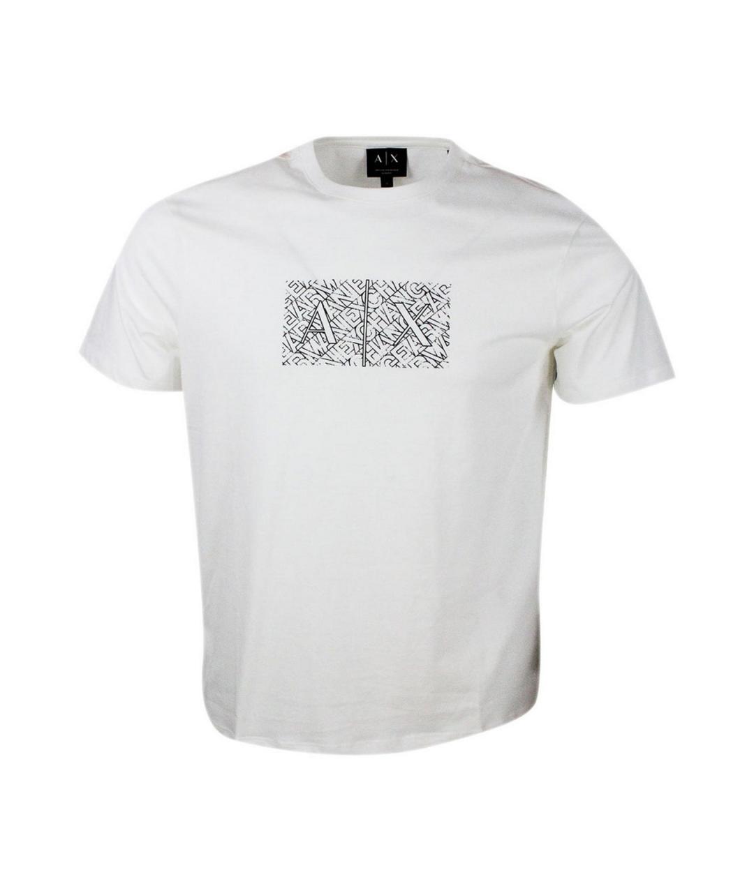 ARMANI EXCHANGE Белая хлопковая футболка, фото 1