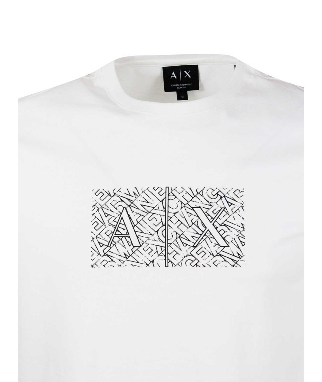 ARMANI EXCHANGE Белая хлопковая футболка, фото 4