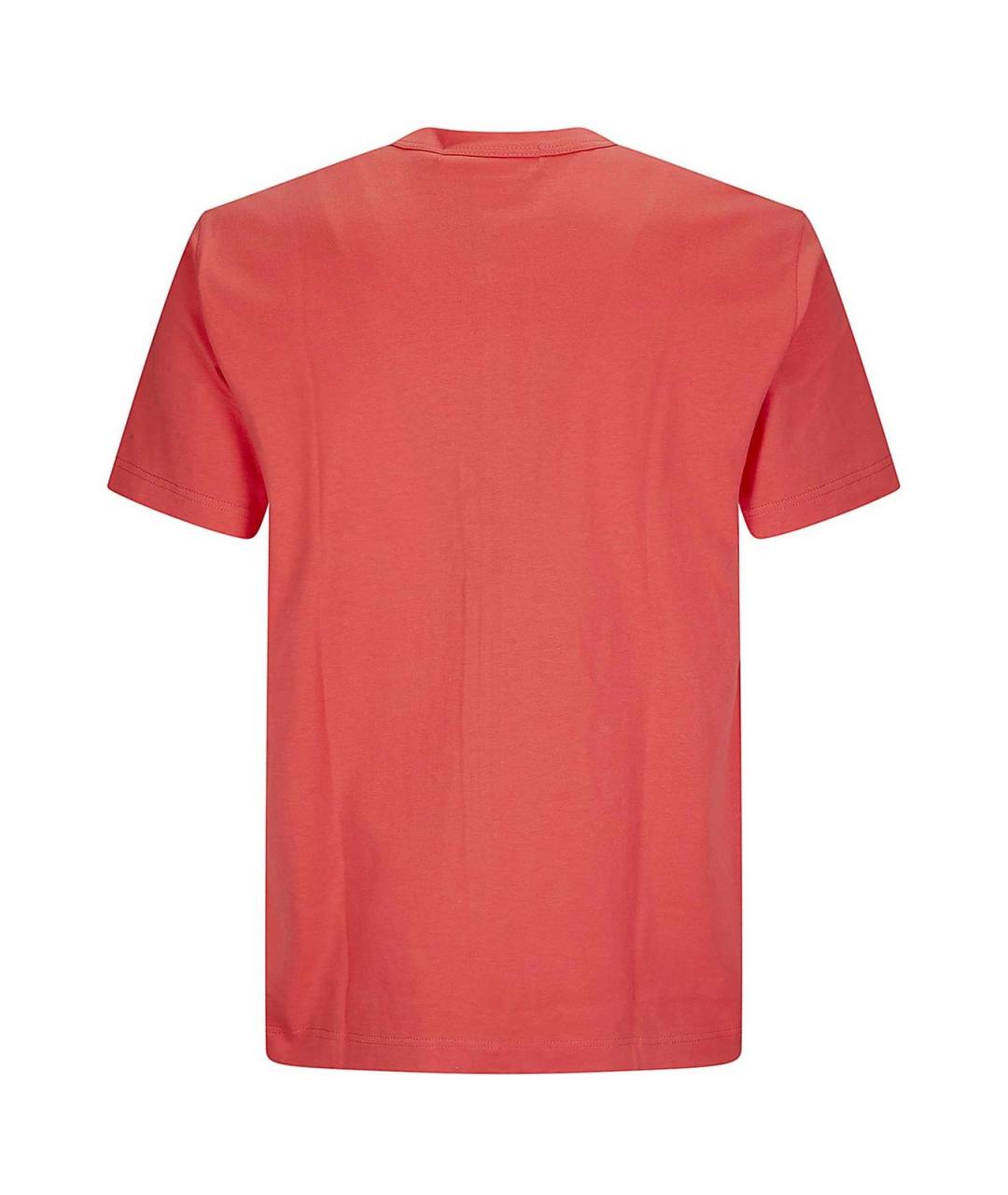 COMME DES GARÇONS SHIRT Красная хлопковая футболка, фото 2