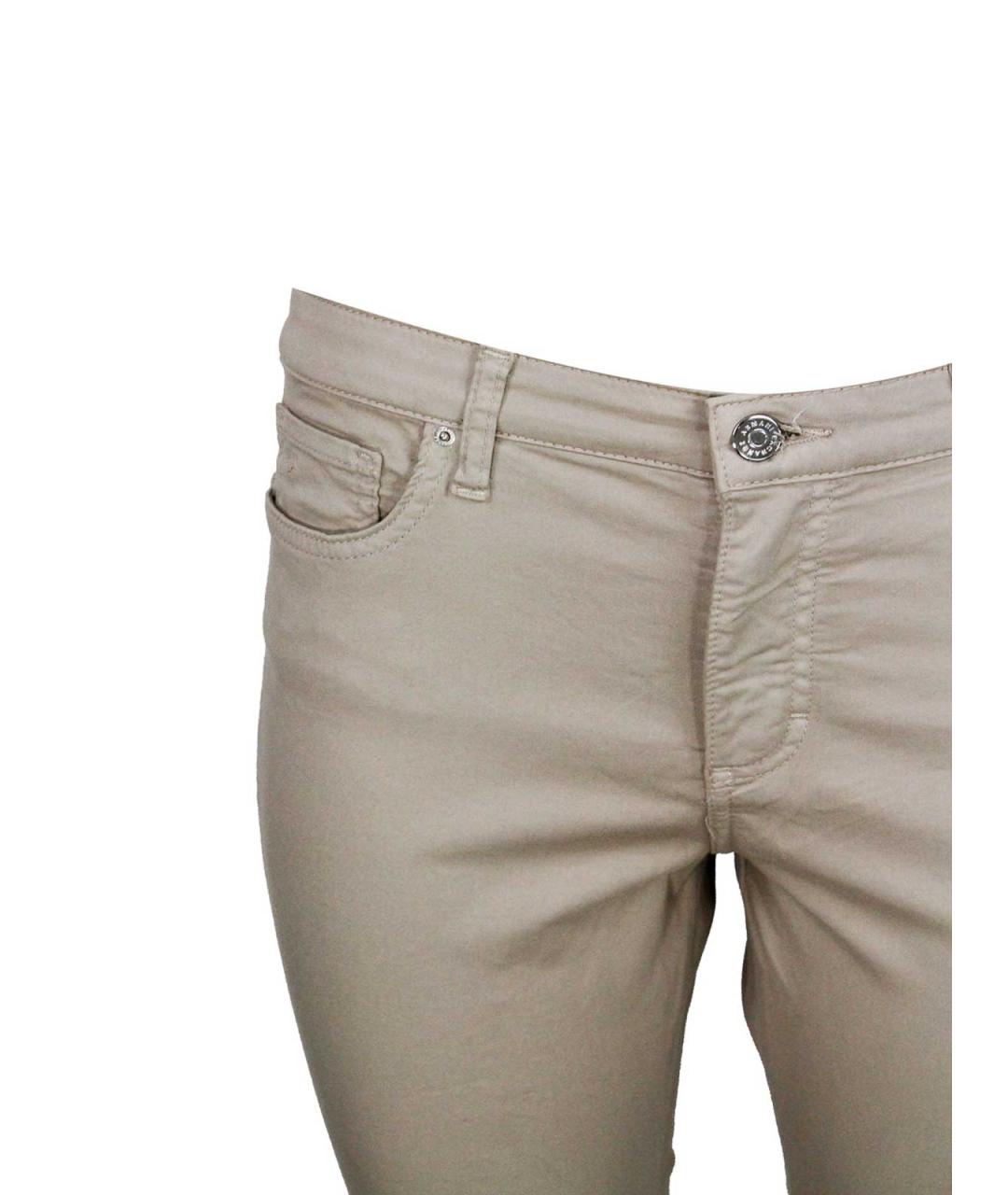 ARMANI EXCHANGE Бежевые хлопковые брюки узкие, фото 4