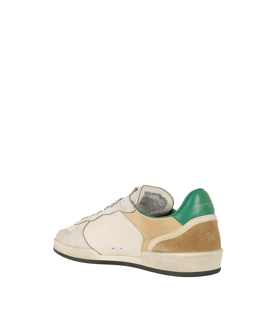 PHILIPPE MODEL Белые кожаные низкие кроссовки / кеды, фото 3