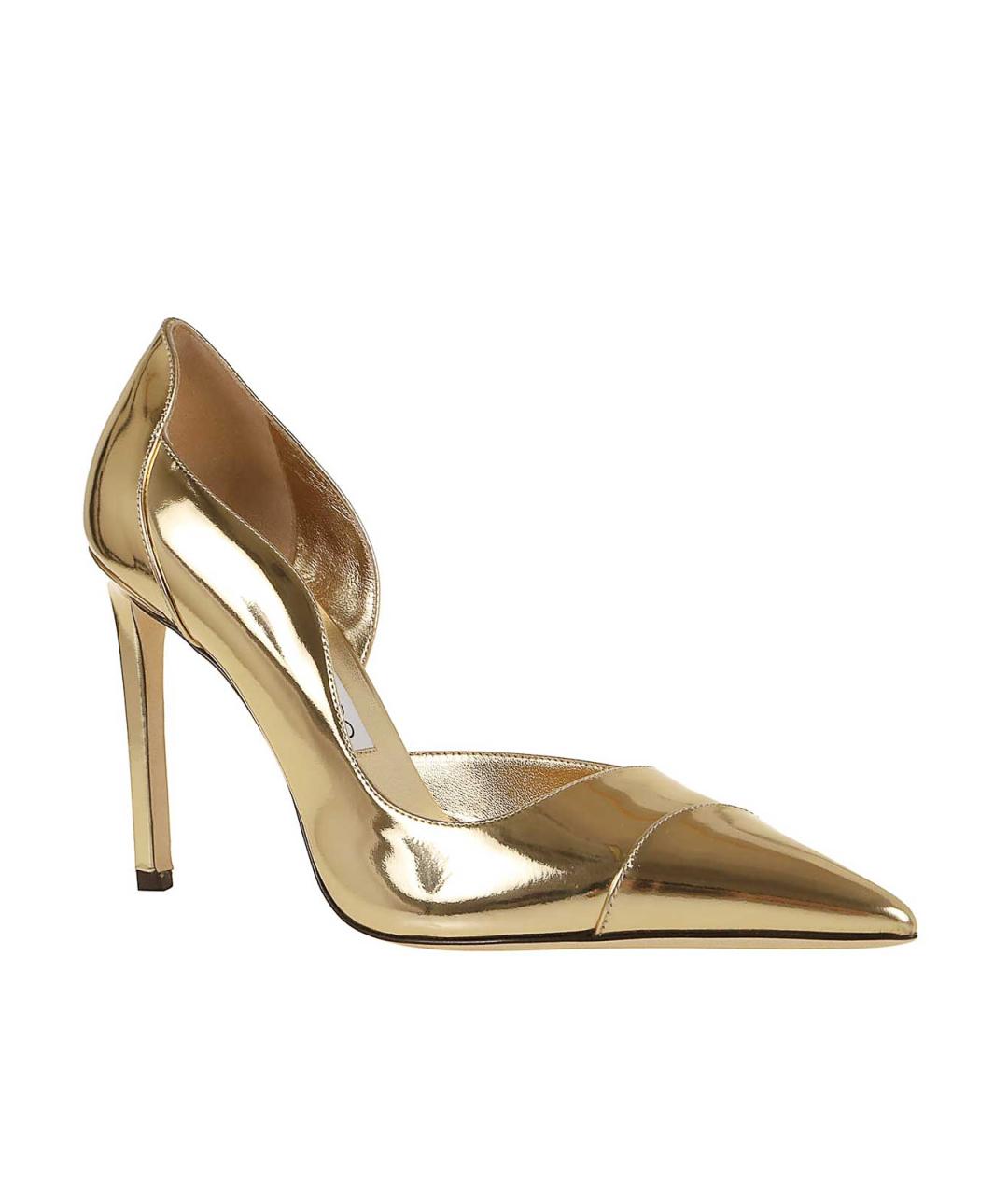 JIMMY CHOO Золотые кожаные туфли, фото 2