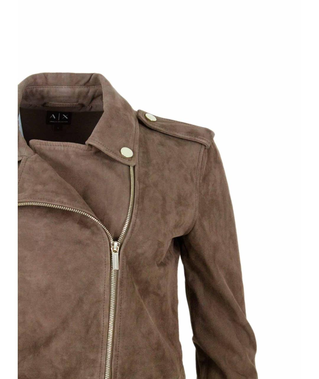 ARMANI EXCHANGE Коричневая замшевая куртка, фото 4