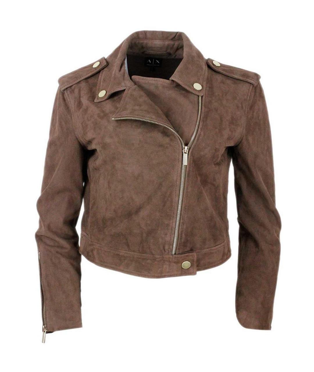 ARMANI EXCHANGE Коричневая замшевая куртка, фото 1