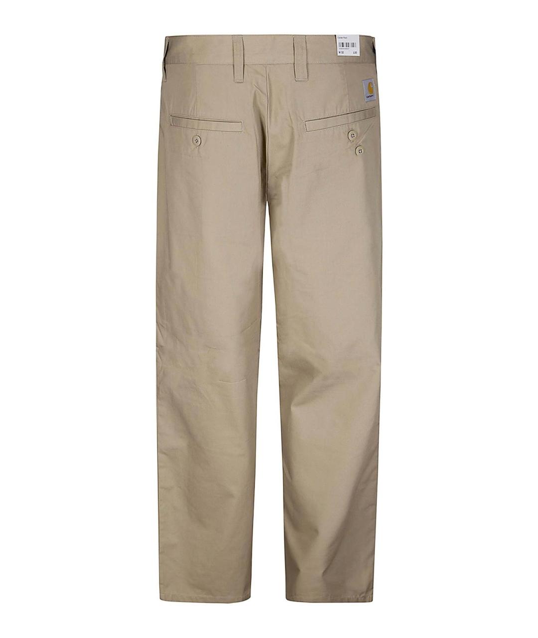 CARHARTT Бежевые полиэстеровые повседневные брюки, фото 2