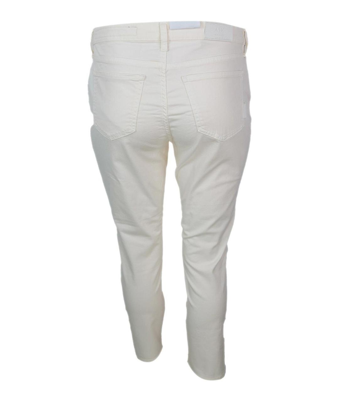 ARMANI EXCHANGE Белые хлопковые брюки узкие, фото 3