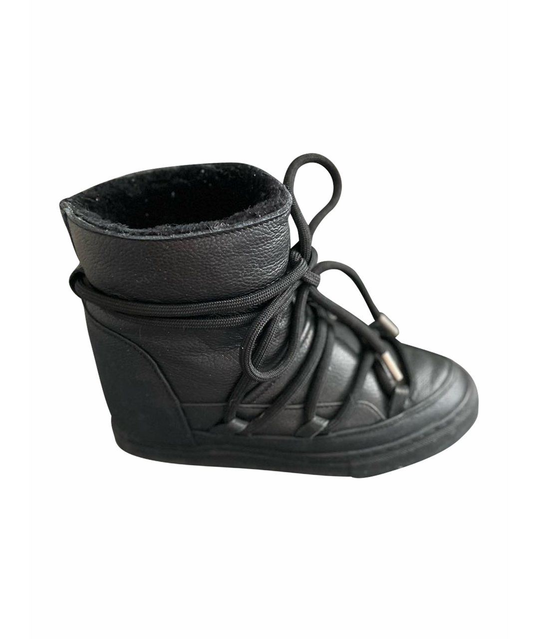 INUIKII Черные кожаные ботинки, фото 1