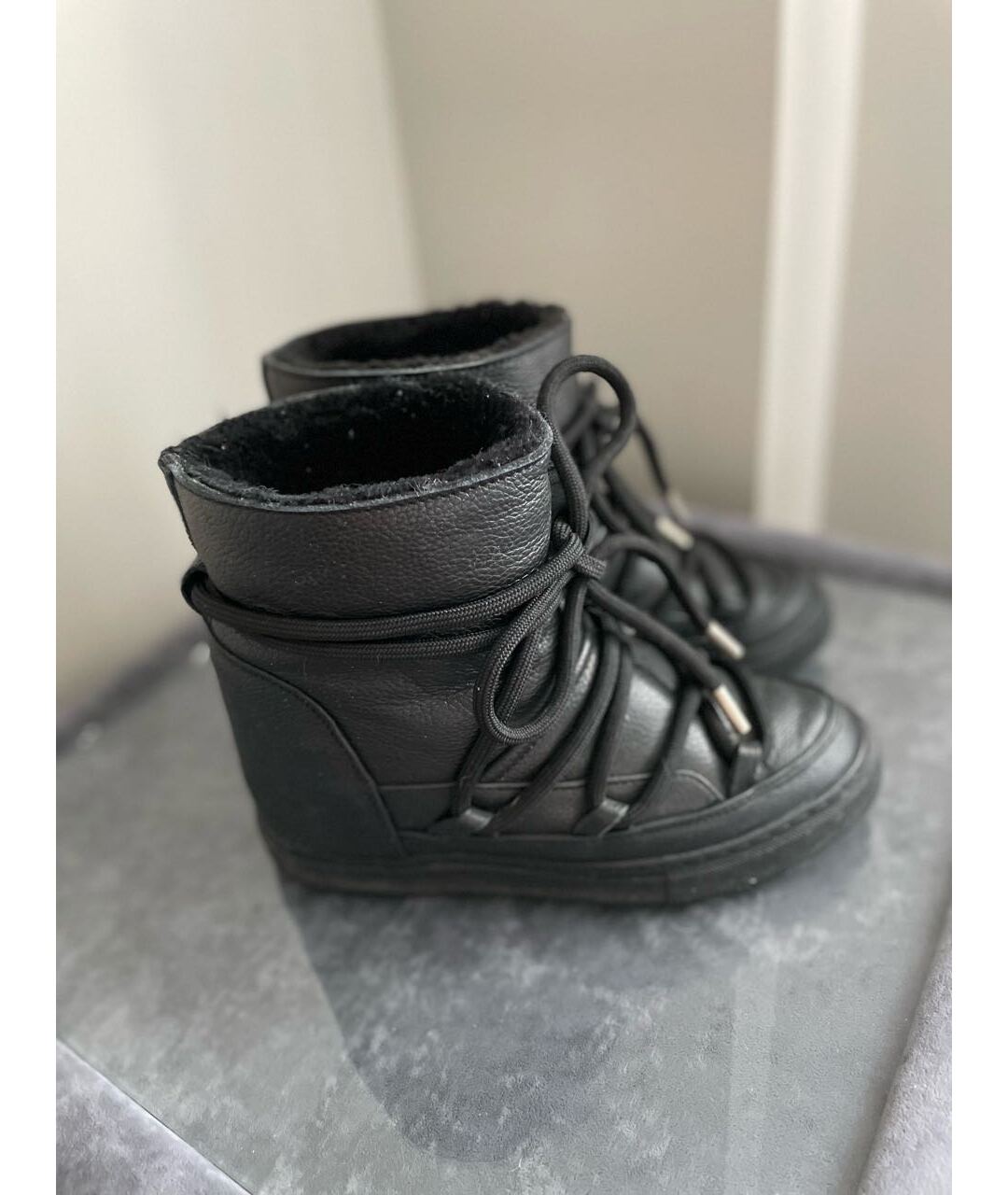 INUIKII Черные кожаные ботинки, фото 7
