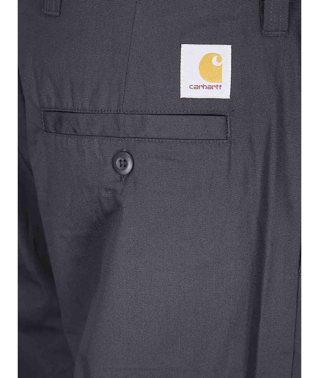 CARHARTT Черные полиэстеровые повседневные брюки, фото 3