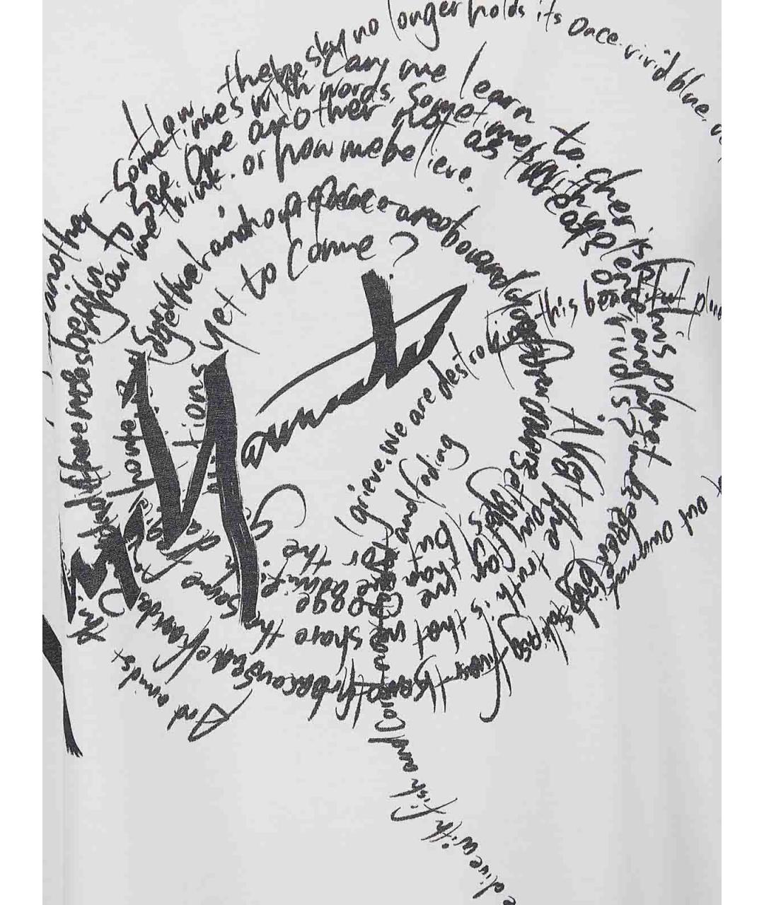 YOHJI YAMAMOTO Белая хлопковая футболка, фото 3