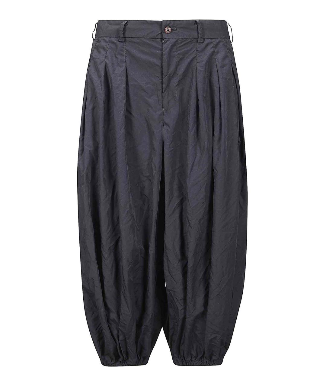 COMME DES GARÇONS Черные полиэстеровые брюки широкие, фото 1