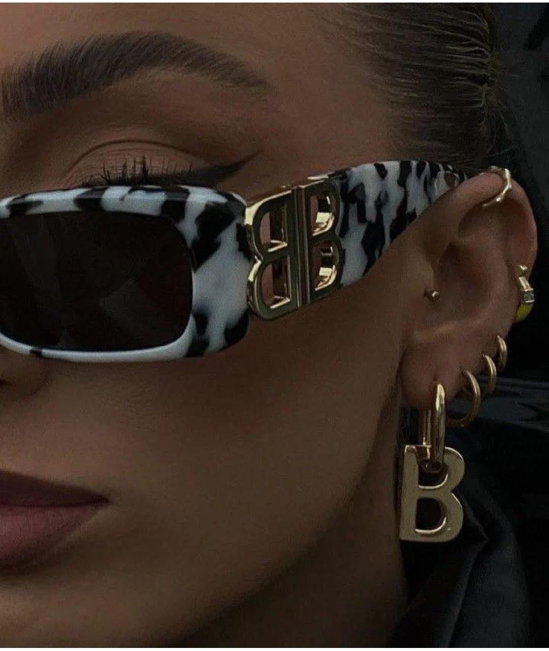 BALENCIAGA Черные пластиковые солнцезащитные очки, фото 3