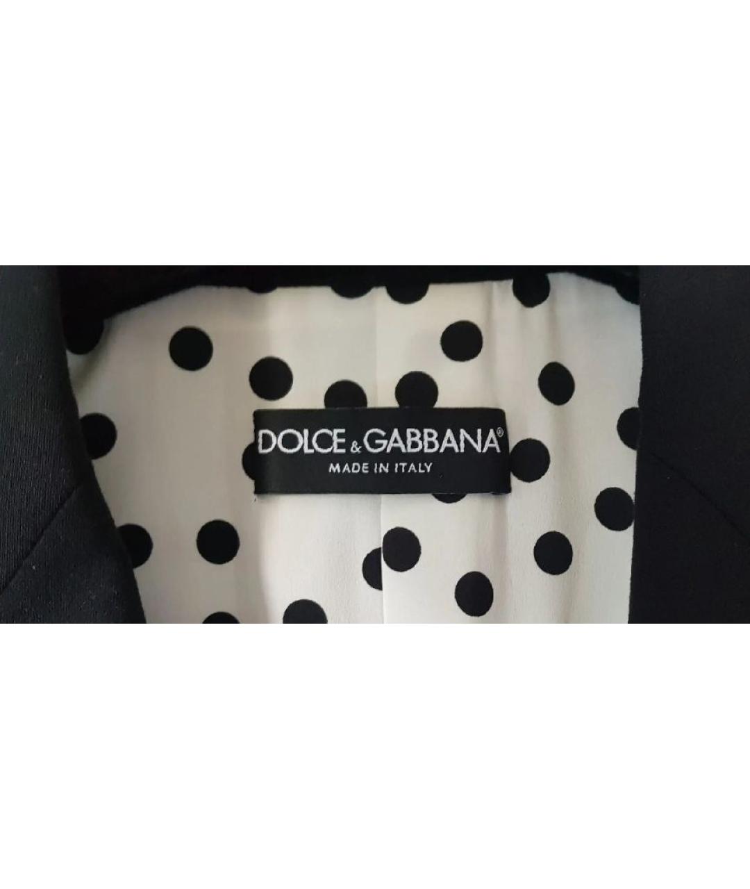 DOLCE&GABBANA Черный шерстяной жакет/пиджак, фото 5