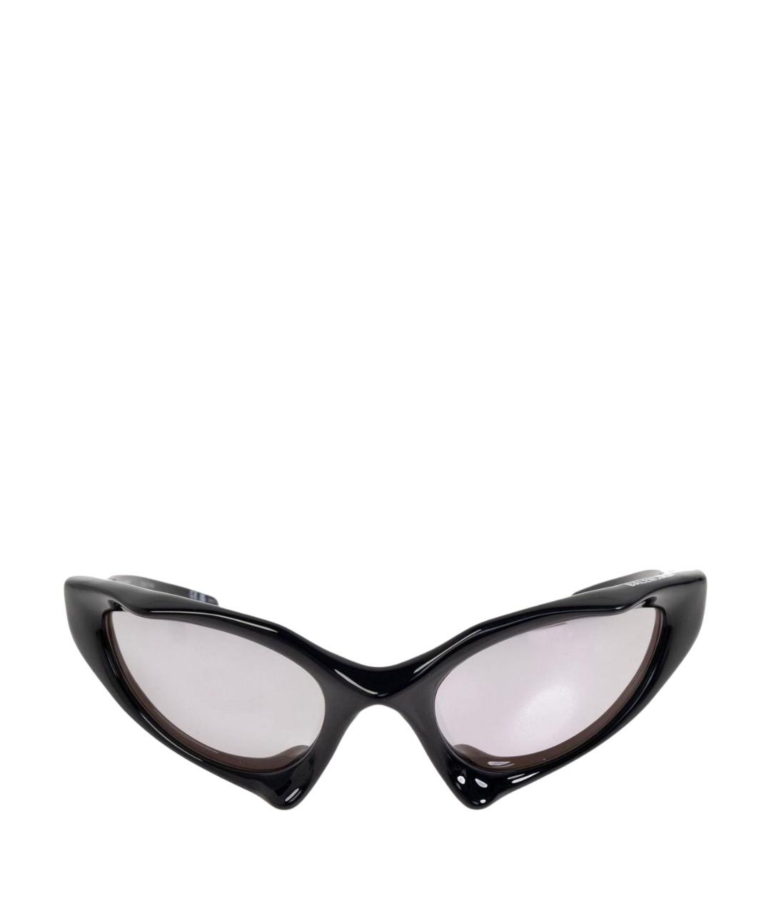 BALENCIAGA Черные пластиковые солнцезащитные очки, фото 1